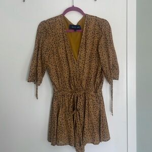 Blue Life Leopard Print Romper Sz S